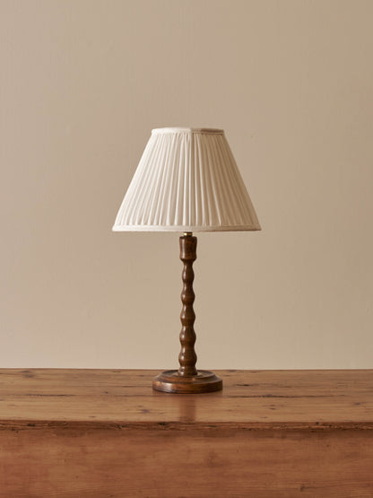 French beech bobbin table lamp