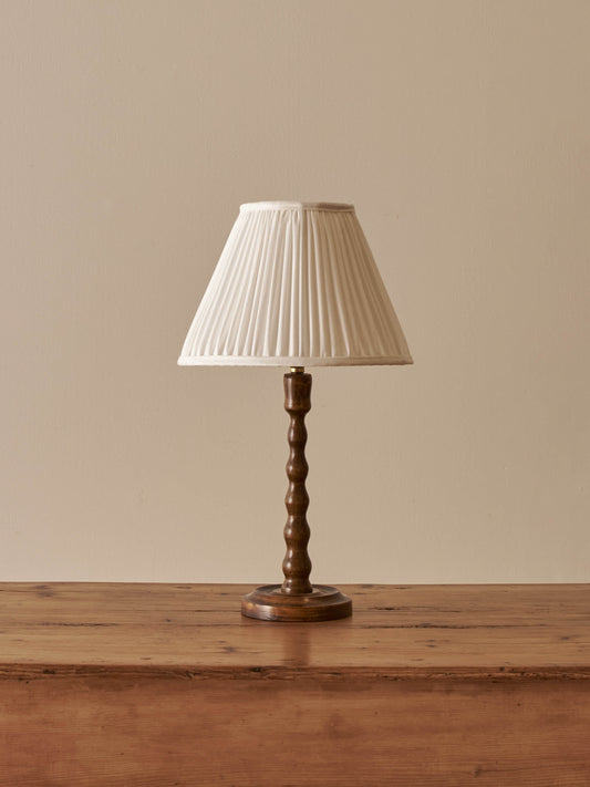 French beech bobbin table lamp