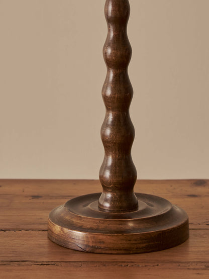 French beech bobbin table lamp
