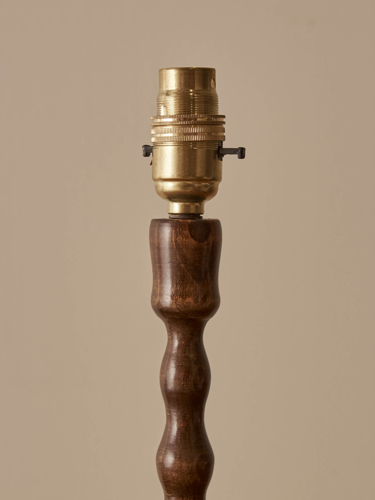 French beech bobbin table lamp