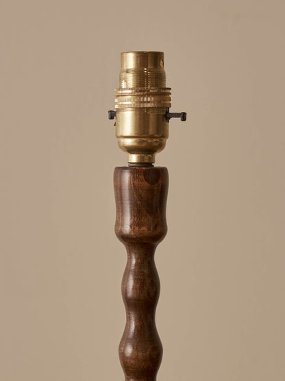 French beech bobbin table lamp