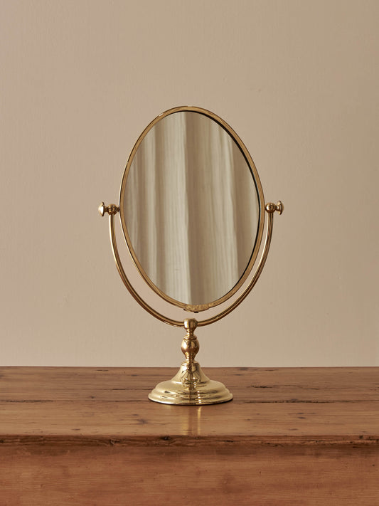Mid-century brass peerage mirror
