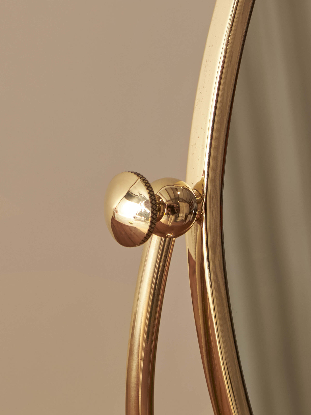 Mid-century brass peerage mirror