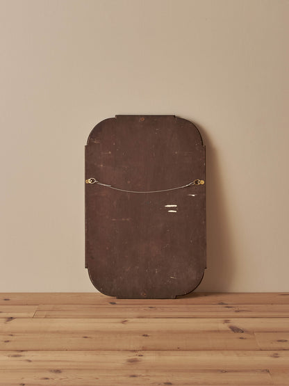 Mid-century mirror with rose panels