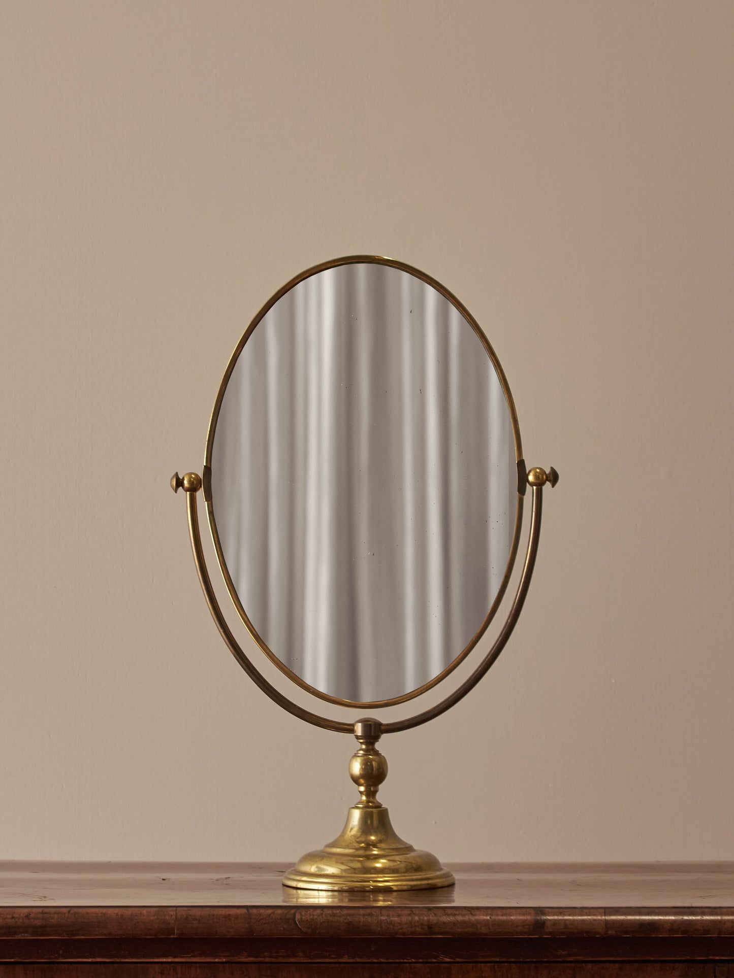 Vintage Peerage brass vanity mirror