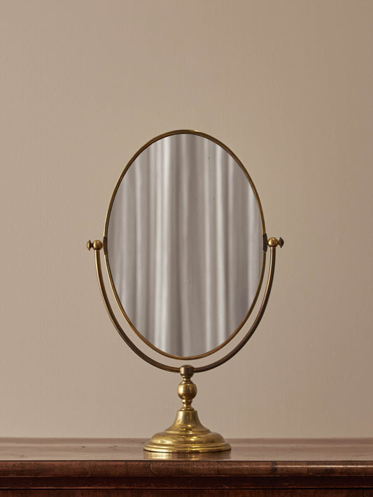 Vintage Peerage brass vanity mirror