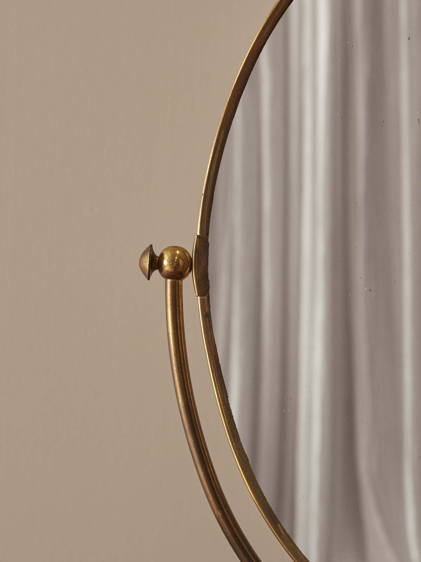 Vintage Peerage brass vanity mirror