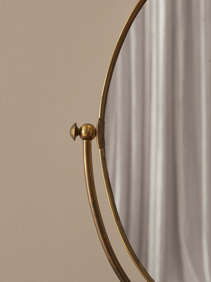 Vintage Peerage brass vanity mirror