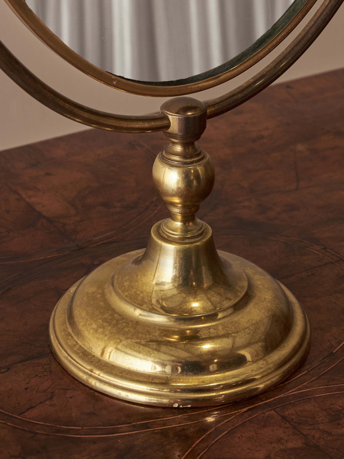 Vintage Peerage brass vanity mirror