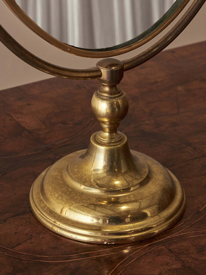 Vintage Peerage brass vanity mirror