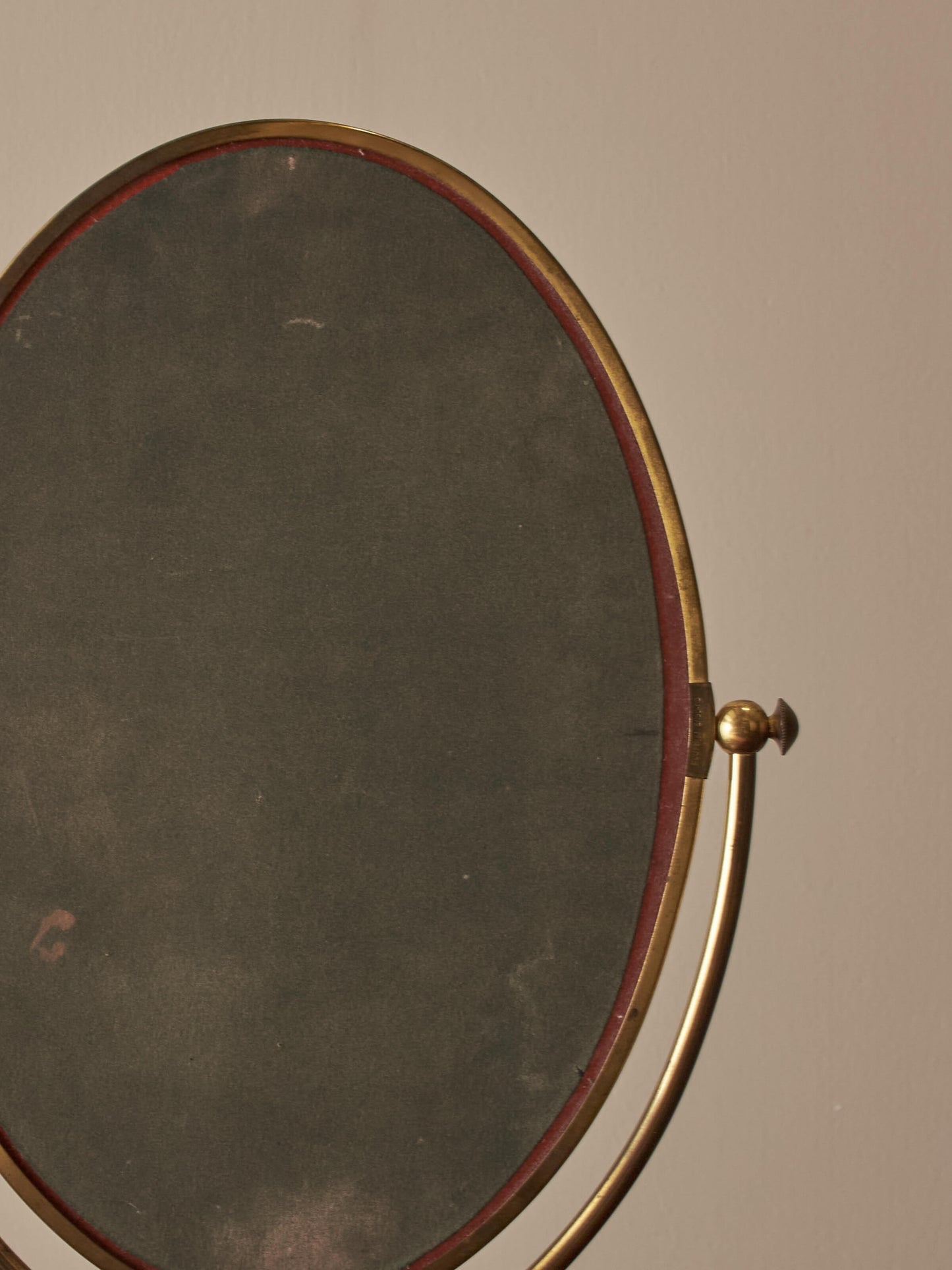 Vintage Peerage brass vanity mirror