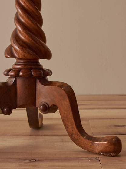 William IV burr walnut spirits table