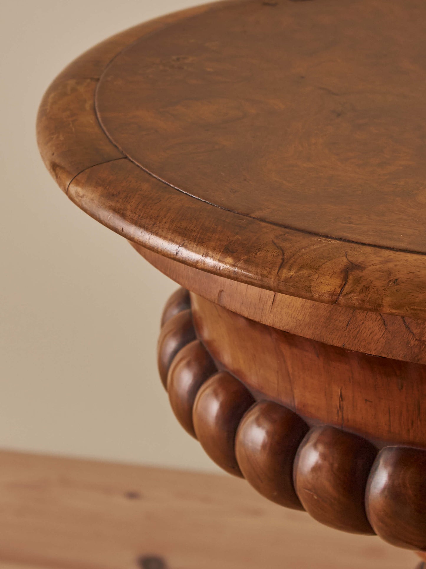 William IV burr walnut spirits table