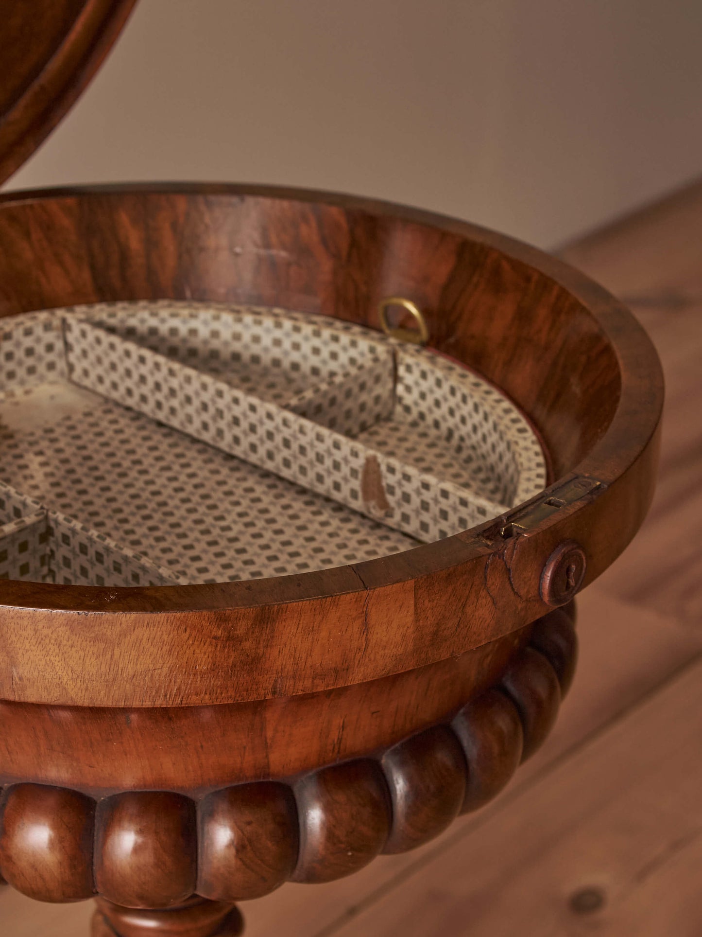 William IV burr walnut spirits table