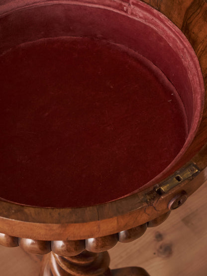 William IV burr walnut spirits table