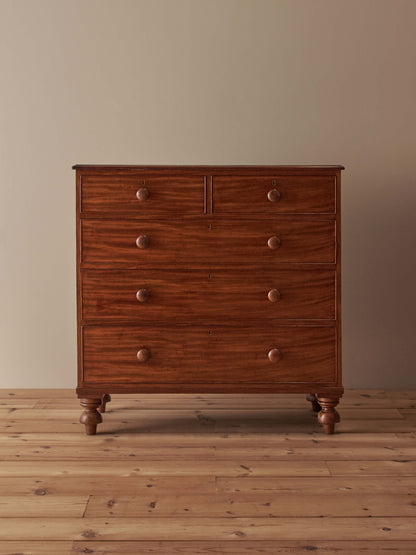Early Victorian mahogany chest of drawers