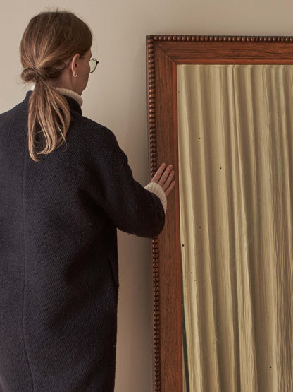 Large antique rosewood bobbin mirror