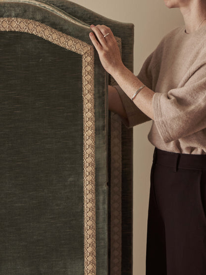 Art Deco upholstered screen