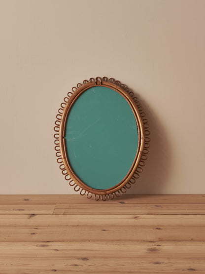 Mid-century Italian Albini oval mirror