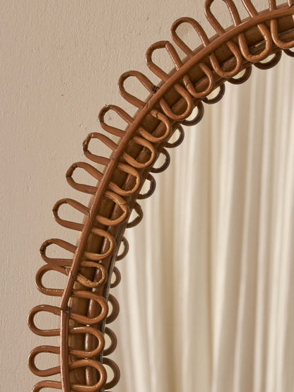 Mid-century Italian Albini oval mirror
