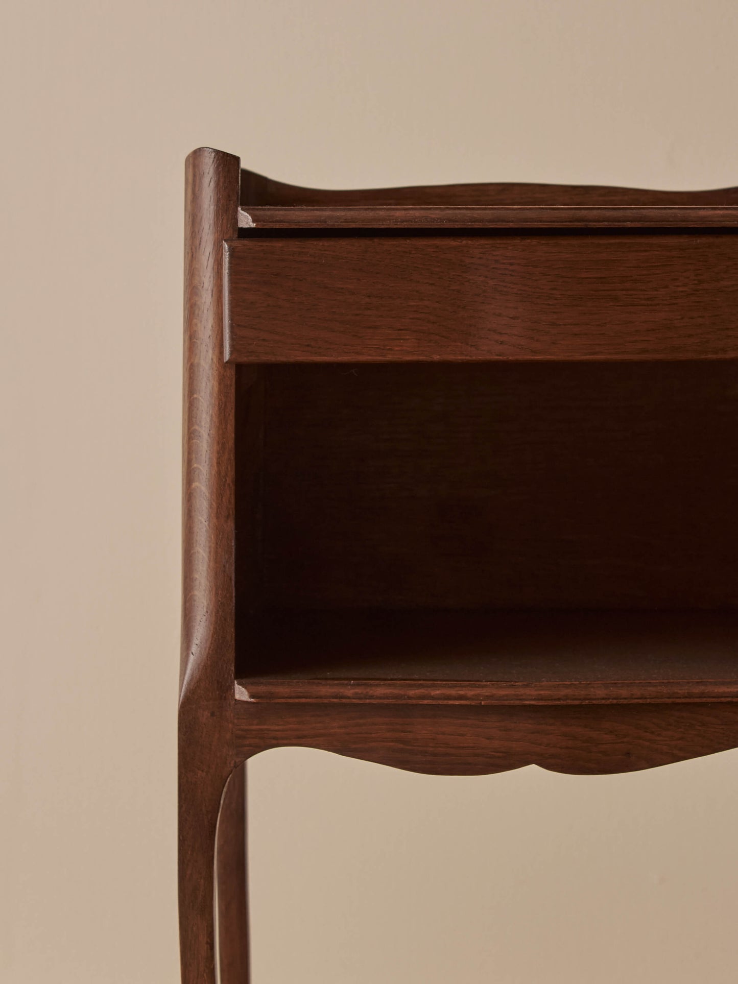 Pair of vintage French oak bedside tables