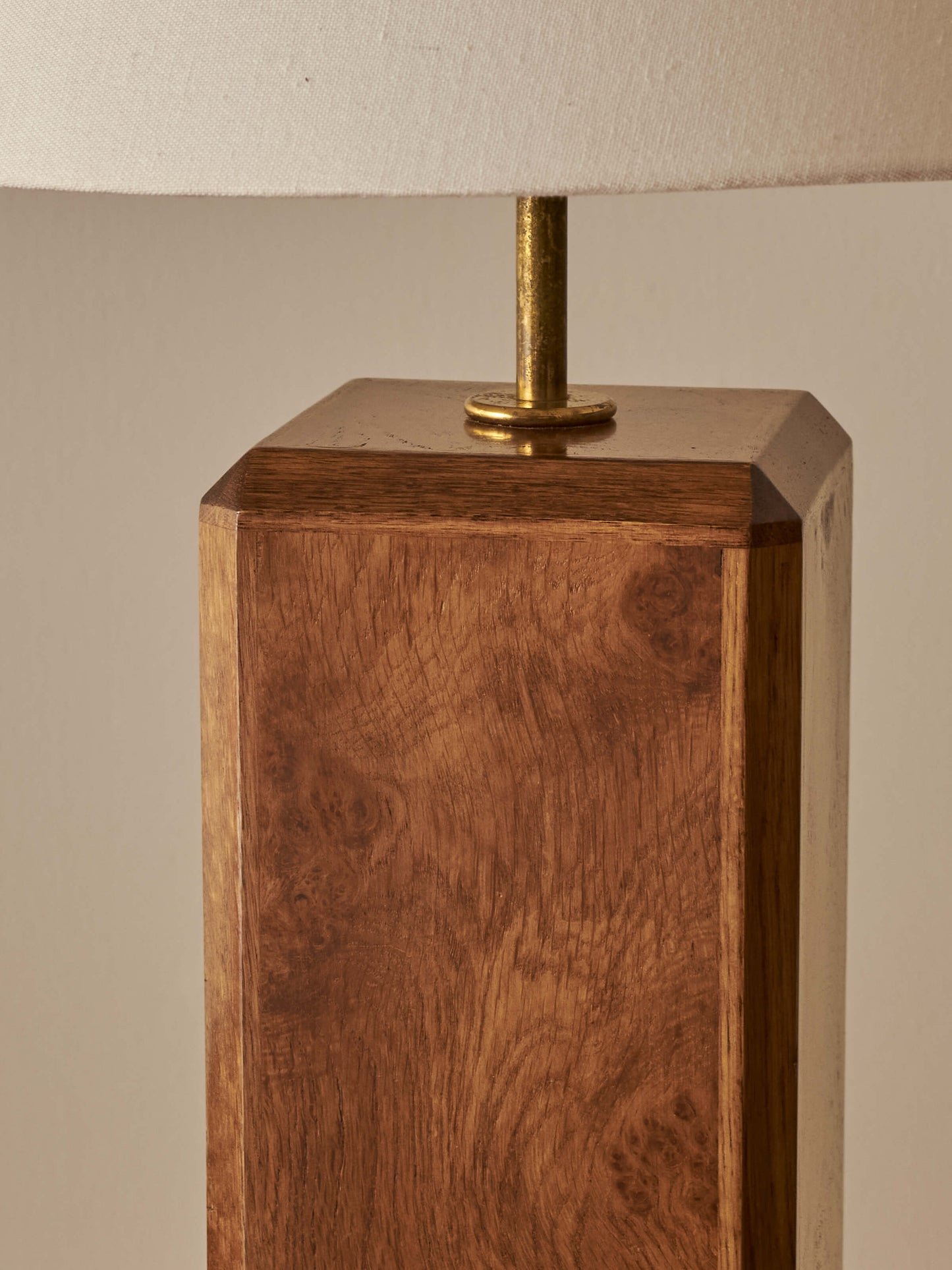Vintage oak table lamp