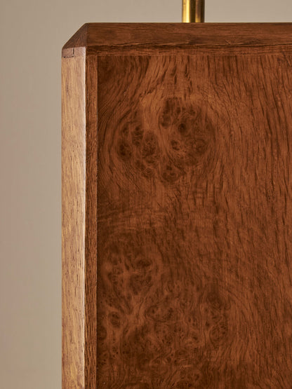 Vintage oak table lamp