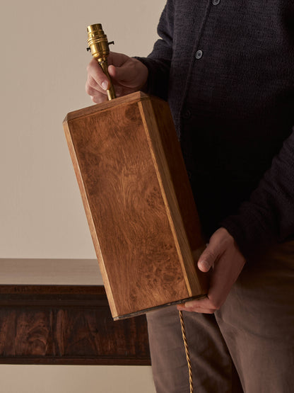 Vintage oak table lamp