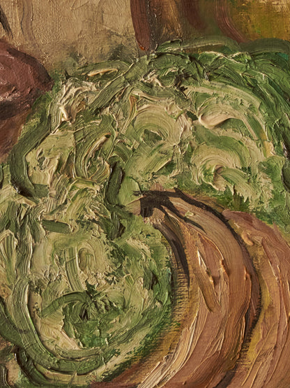 French mid-century oil on canvas