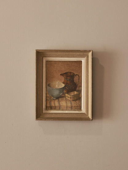 Mid-century framed oil still life