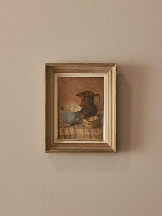 Mid-century framed oil still life