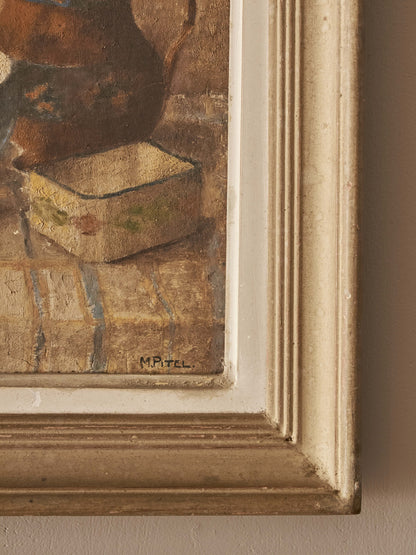Mid-century framed oil still life
