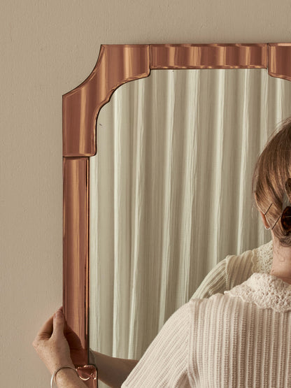 Art Deco mirror with rose panels