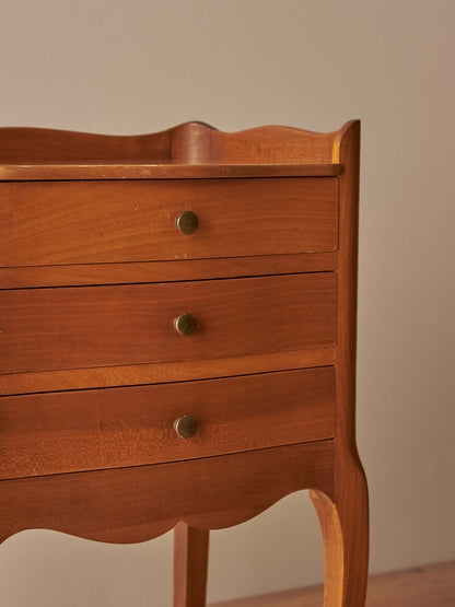 Pair of French cherry bedside tables