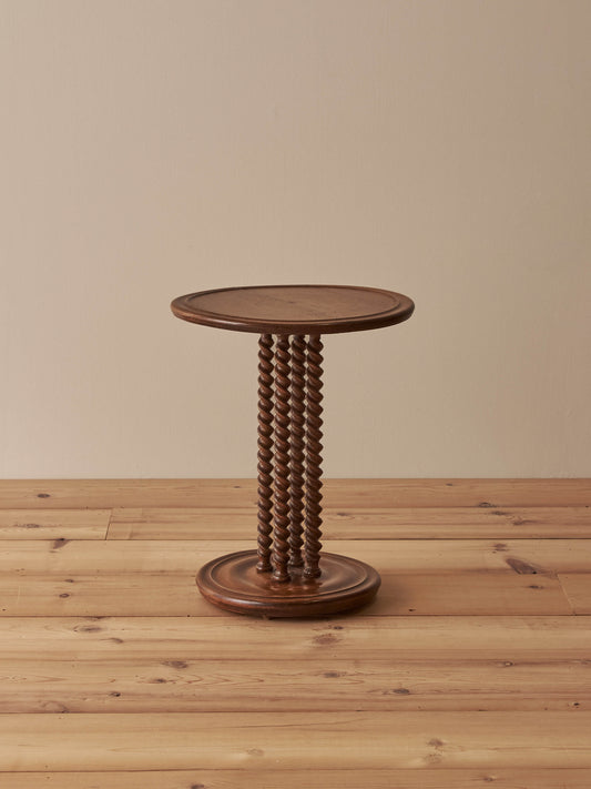 French vintage table with twisted columns