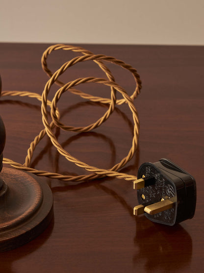 French barley twist table lamp