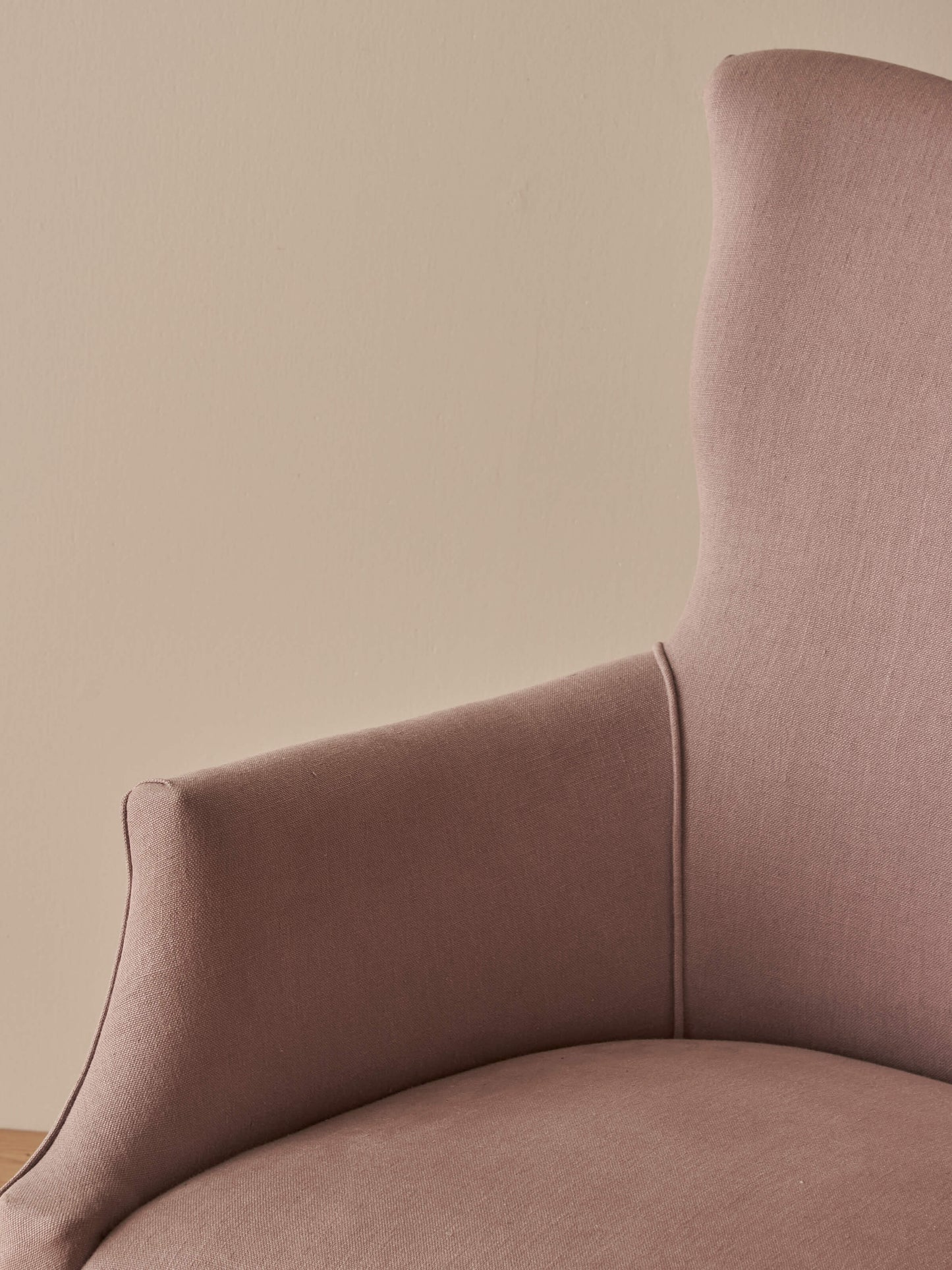Victorian armchair raised on castors
