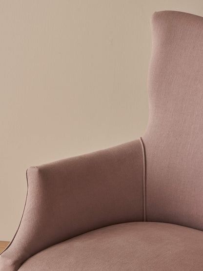 Victorian armchair raised on castors