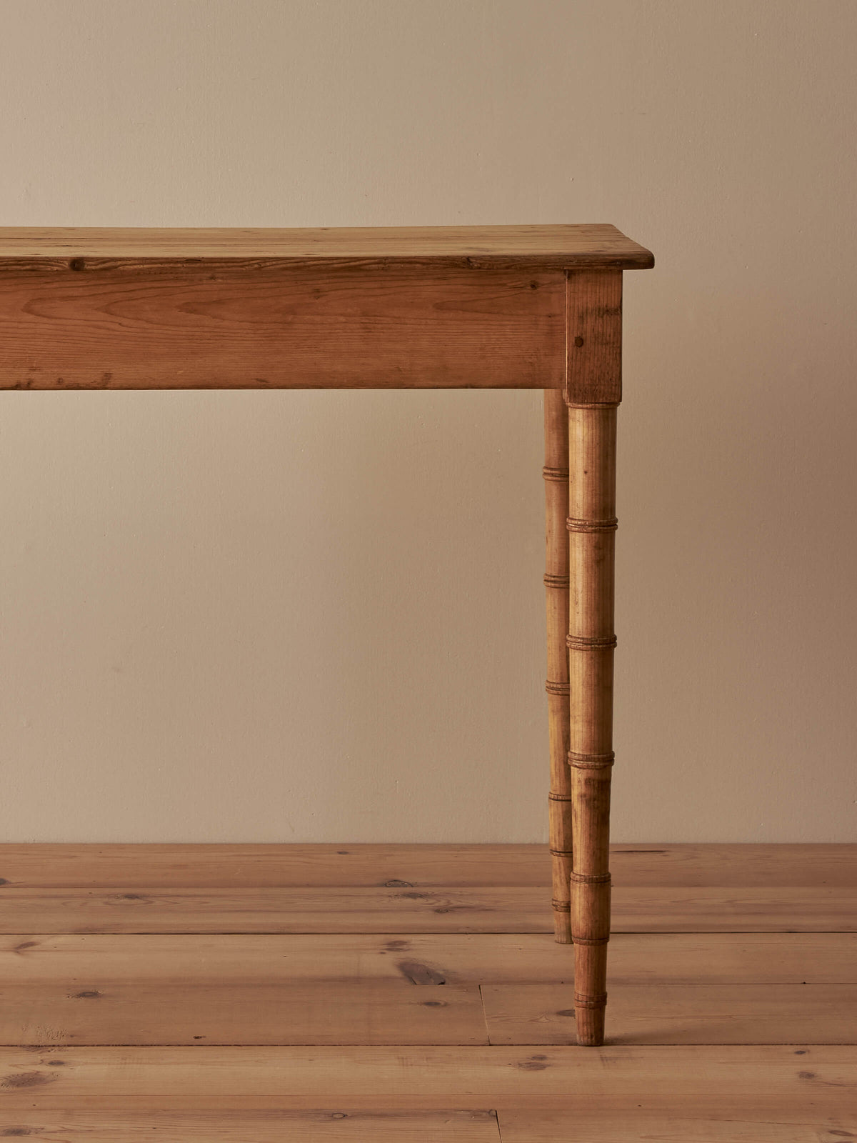 Victorian 18th century faux bamboo pitch-pine side table