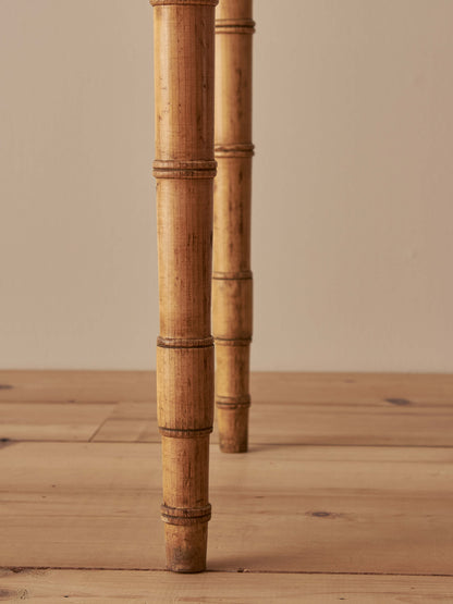 Victorian 18th century faux bamboo pitch-pine side table