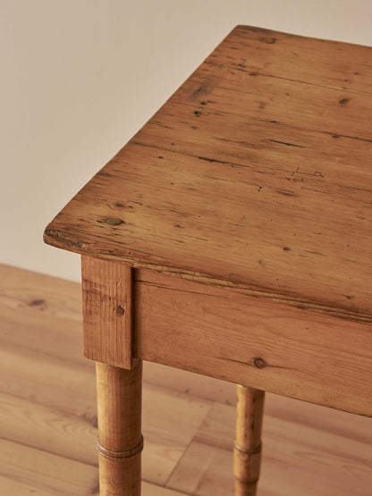 Victorian 18th century faux bamboo pitch-pine side table