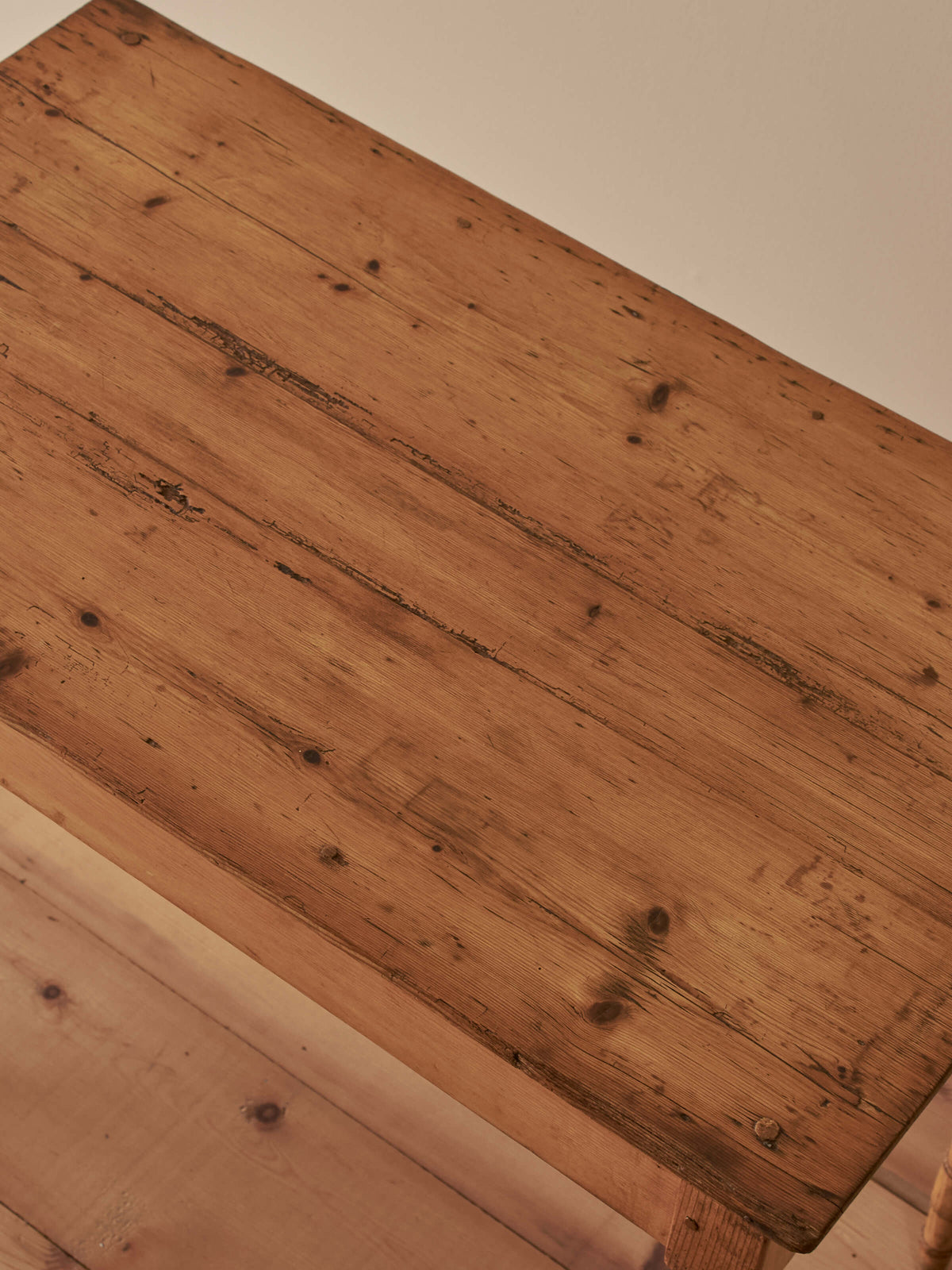 Victorian 18th century faux bamboo pitch-pine side table