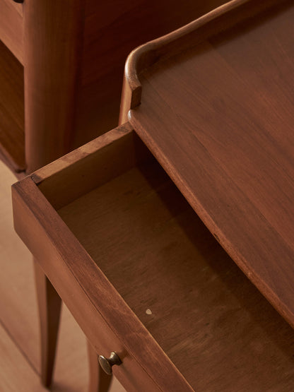 Pair of French vintage cherry bedside tables