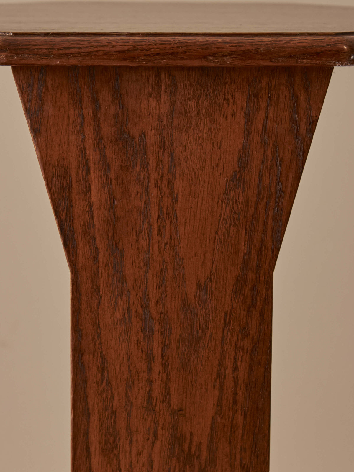 Mid-century vintage octagonal oak side table
