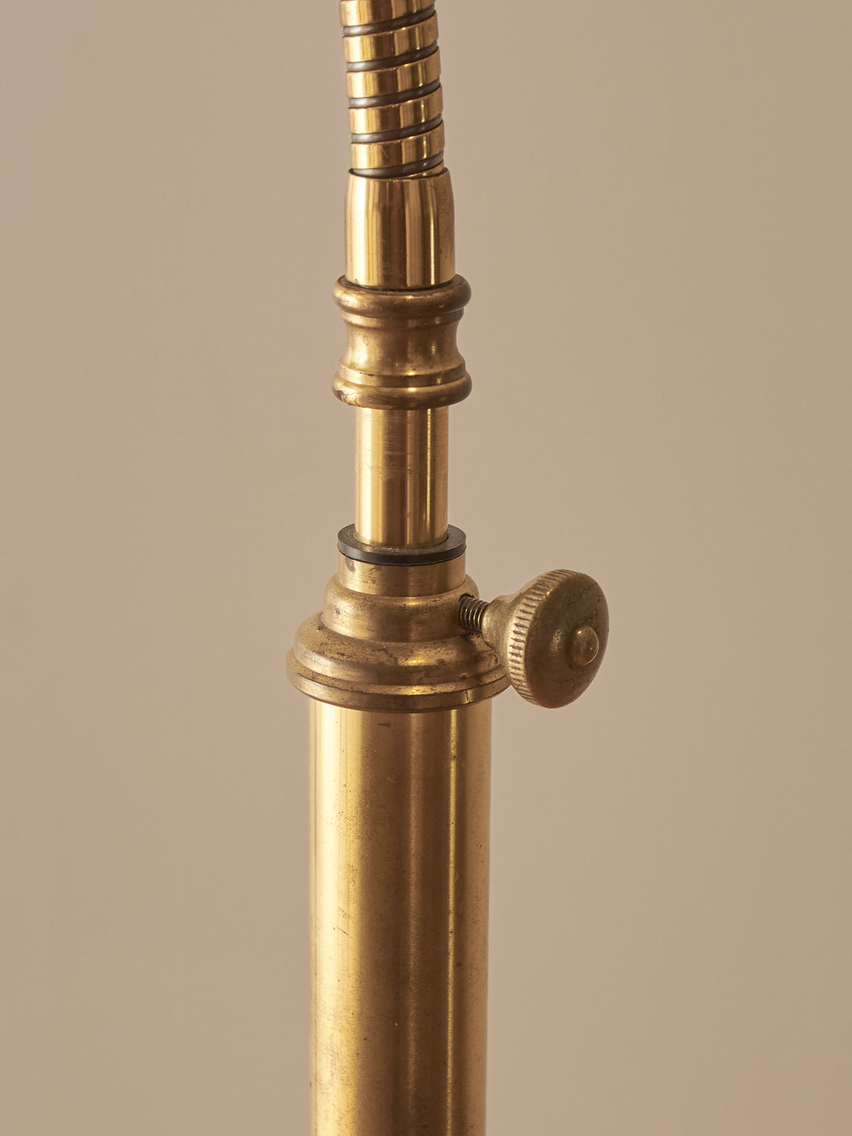 Mid-century vintage Christopher Wray brass clam floor lamp