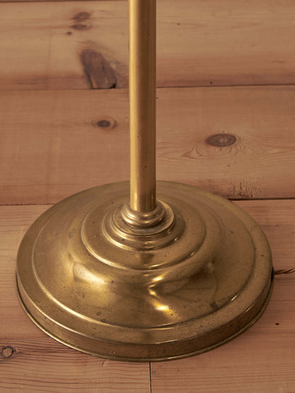 Mid-century vintage Christopher Wray brass clam floor lamp