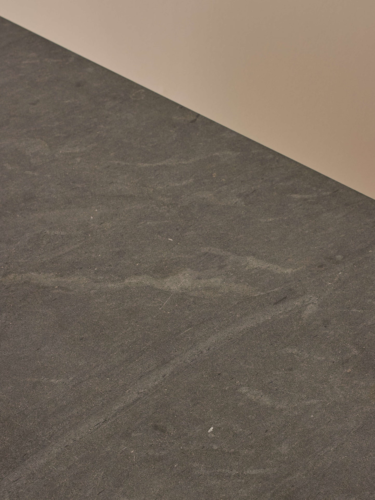 20th-century walnut console table with slate top