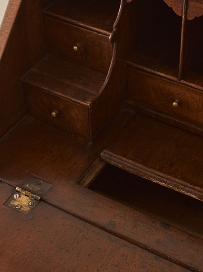 William and Mary walnut cross-banded bureau