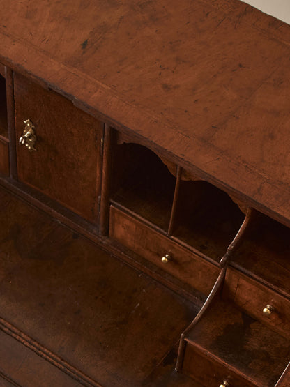 William and Mary walnut cross-banded bureau
