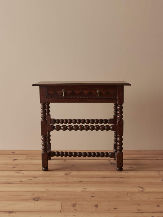 Late 17th-century oak bobbin-turned side table